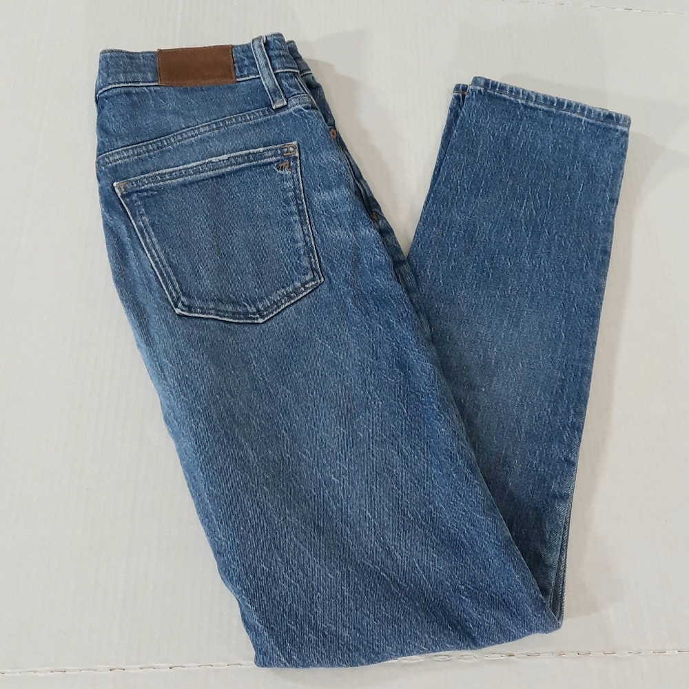 Madewell The High-Rise Slim Boyjean in Moorland Wash
